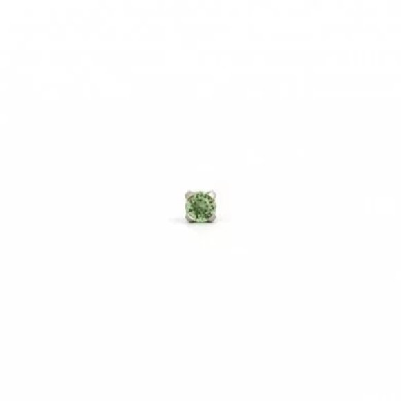 Studex Stainless Steel Prong 3MM August Peridot Crystal Ear Piercing Earrings - Picture 2 of 5